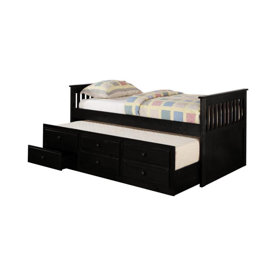 Rochford Twin Captain's Daybed w/ Storage ( Black )