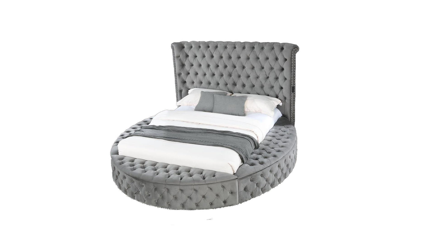 Hazel Round Upholstered Bed