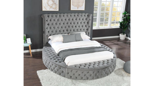 Hazel Round Upholstered Bed