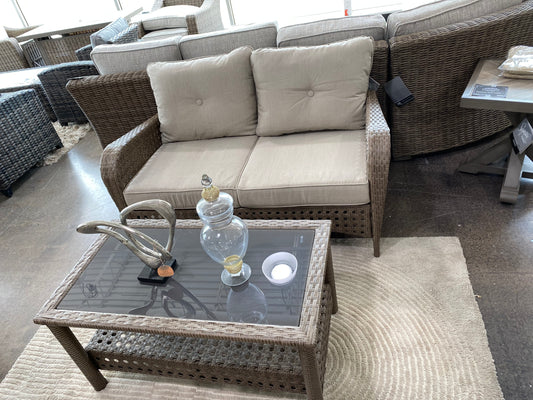 Clear Ridge Loveseat + 2 Arm Chairs + Coffee Table