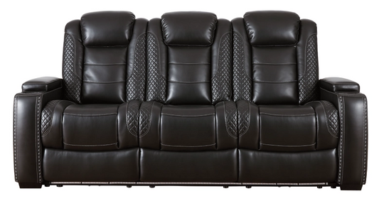 PartyTime Reclining Sofa and Loveseat ( Black )