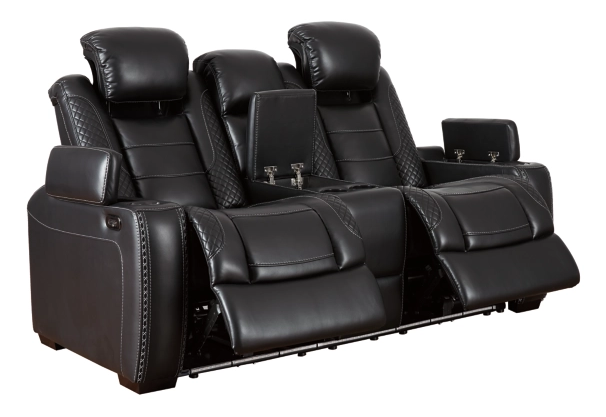 PartyTime Reclining Sofa and Loveseat ( Black )