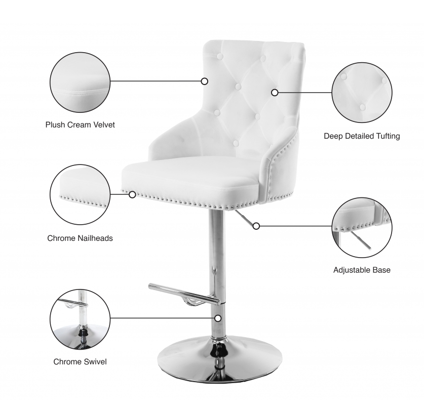 Claude Velvet Adjustable Bar/Stool