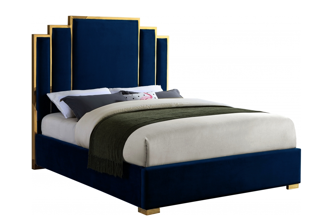 Hugo Velvet Bed Frame( Queen and King )