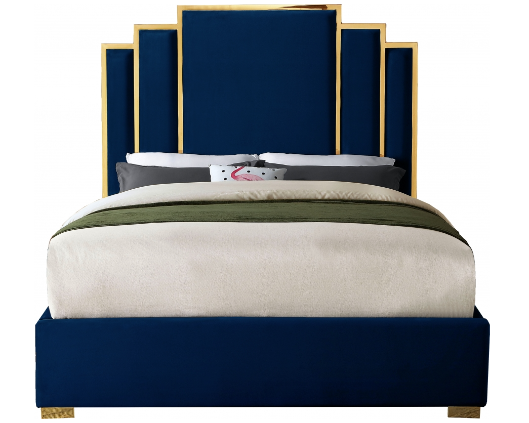 Hugo Velvet Bed Frame( Queen and King )