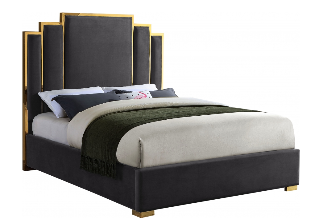 Hugo Velvet Bed Frame( Queen and King )