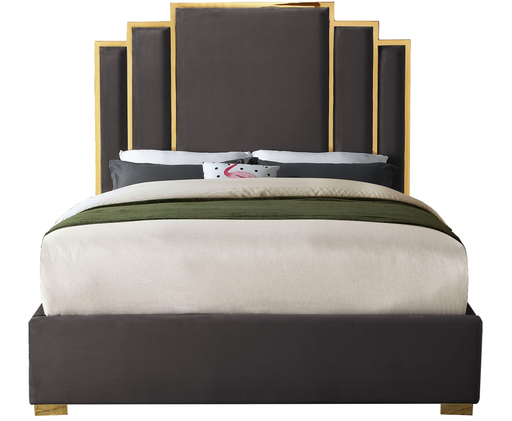 Hugo Velvet Bed Frame( Queen and King )