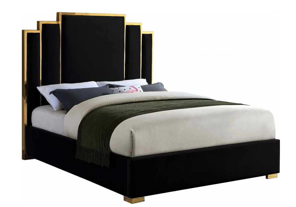 Hugo Velvet Bed Frame( Queen and King )