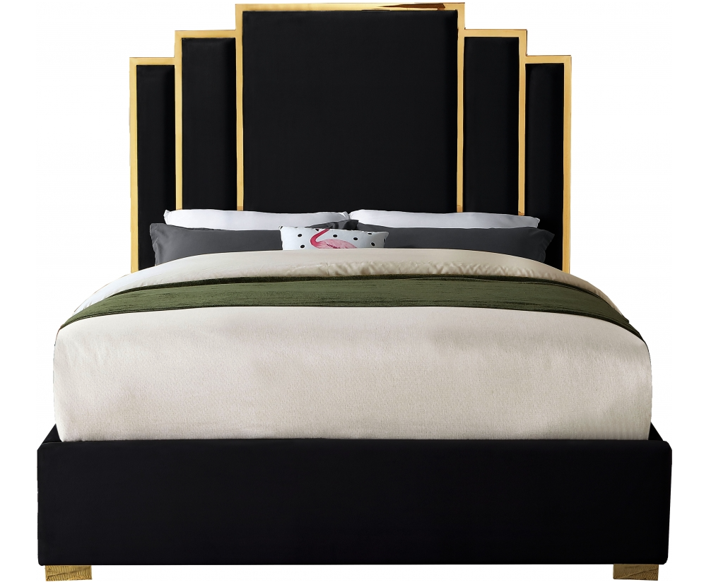 Hugo Velvet Bed Frame( Queen and King )