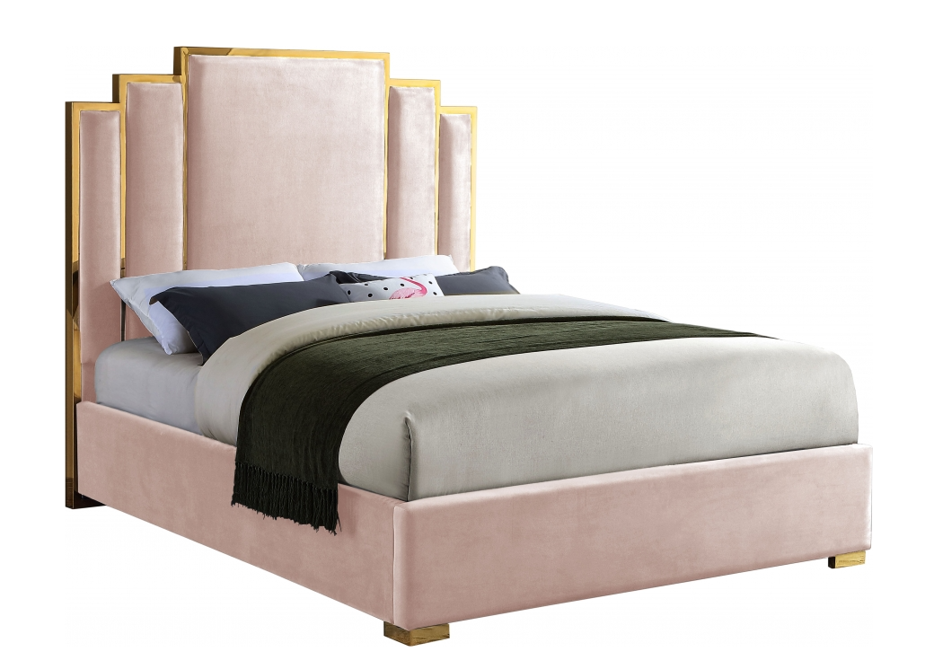 Hugo Velvet Bed Frame( Queen and King )