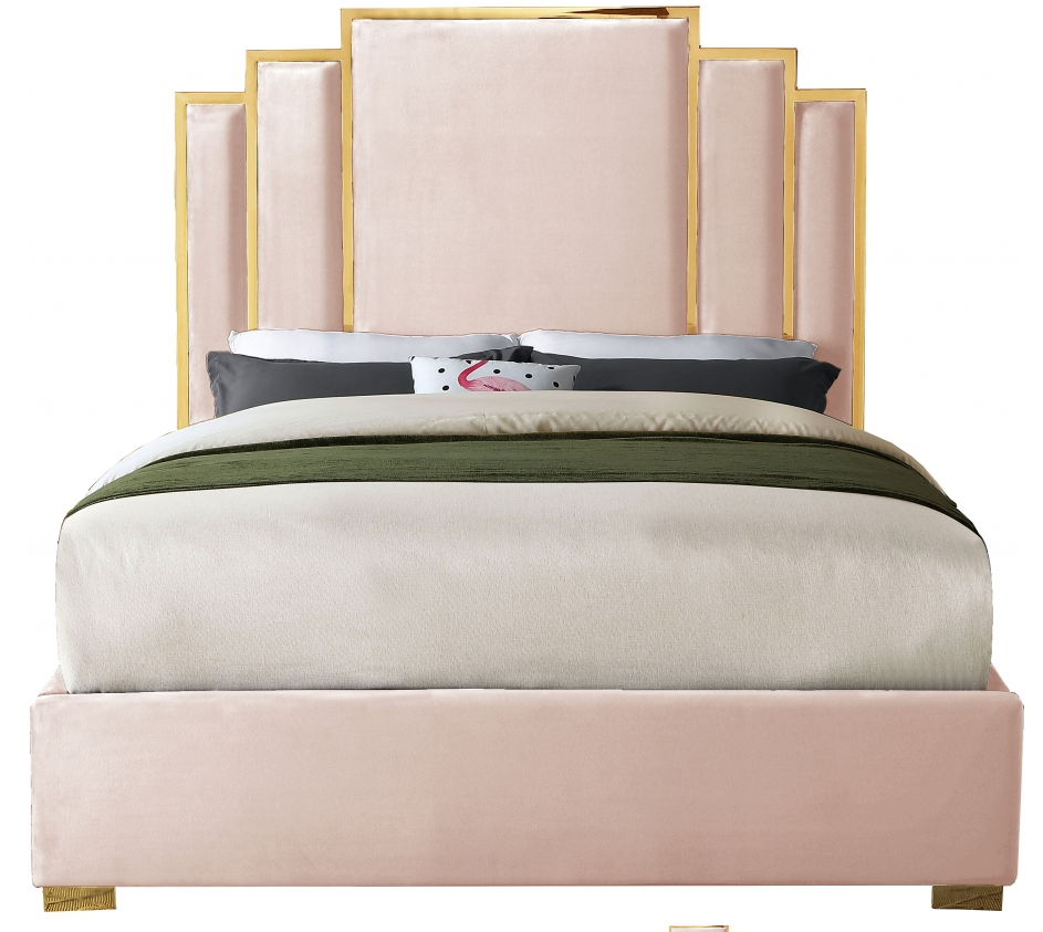 Hugo Velvet Bed Frame( Queen and King )